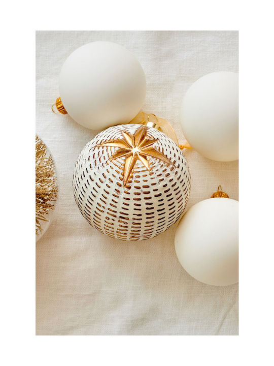 Hängendes Kugel Ornament Ornament Gold 8cm