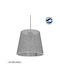 GloboStar Coney Pendant Light Gray with Socket E27 26x26x93cm