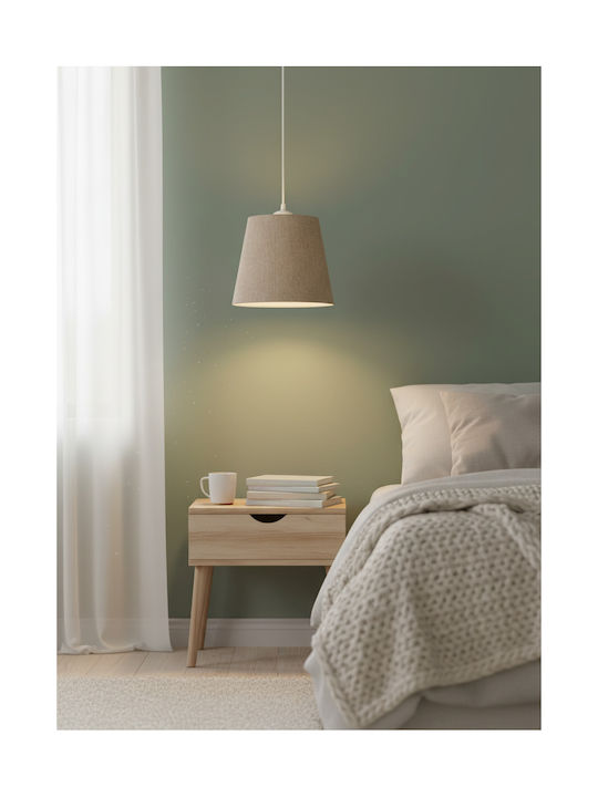 GloboStar Coney Pendant Light Brown with Socket E27 26x26x93cm