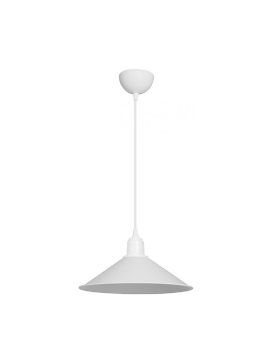 GloboStar Ferro Pendant Light White Bell with S...