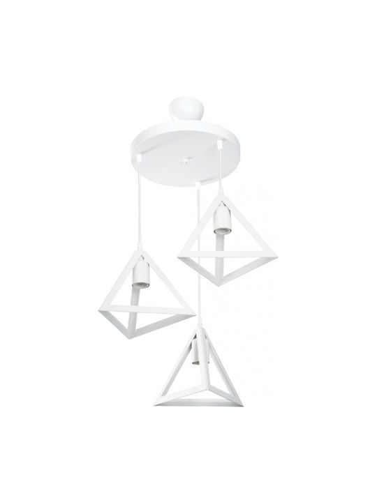 GloboStar Triangle Pendant Light White with Soc...