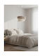 GloboStar Sonia Pendant Ceiling Light Beige/Gold with E27 Socket 30x30x24cm