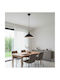 GloboStar Ferro Pendant Light Black Bell with Socket E27 30x30x90cm