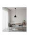 GloboStar Rade Pendant Light Black Bell with Socket E27 17.5x17.5x56cm