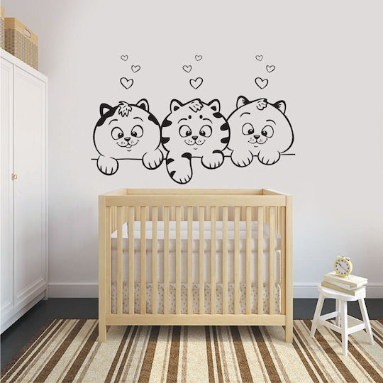 Kids Wall Sticker Cats Light Green