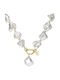 Folli Follie Milky Way Colier Placat cu aur cu Perle