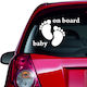 Car Sticker Baby On Board 25 Dark Blue