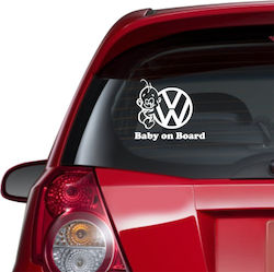 Volkswagen Baby On Board Car Sticker Black