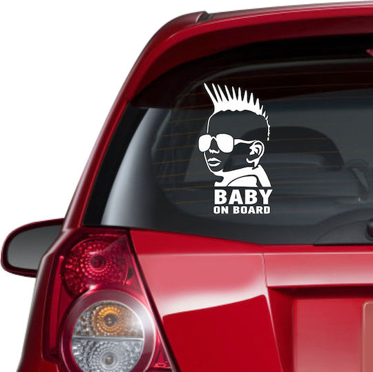 Αυτοκόλλητο Αυτοκινήτου Baby On Board 3 Πορτοκαλί