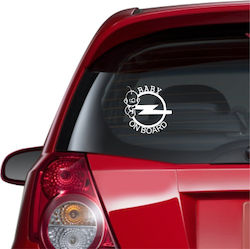 Opel Baby an Bord Autoaufkleber Limette