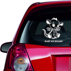 Autoaufkleber Baby an Bord 34 Silber