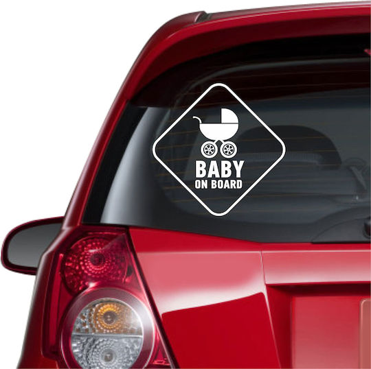 Αυτοκόλλητο Αυτοκινήτου Baby On Board Πορτοκαλί