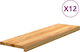 Vidaxl Treppenstufen 12 Stück Hellbraun 90x25x2 cm Eichenholz Braun