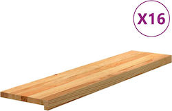 Vidaxl Treppenstufen 16 Stück Hellbraun 110x25x...