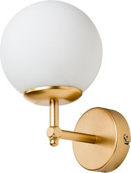 GloboStar Dalph Φωτιστικό Τοίχου Χρυσό 15x18x24.5εκ.