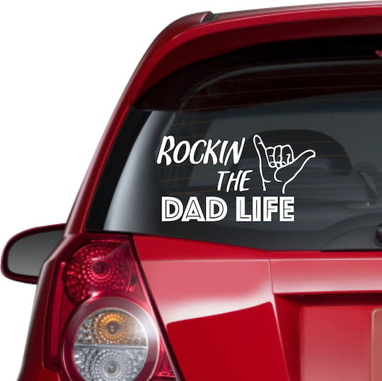 Decorative Sticker Glass Rocking The Dad Life - Reverse Direction (through the glass) 1pcs Orafol