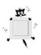 Decorative Sticker Wall Kitten 2 Wall Outlet (2 Pieces) - As In Picture 2pcs Orafol