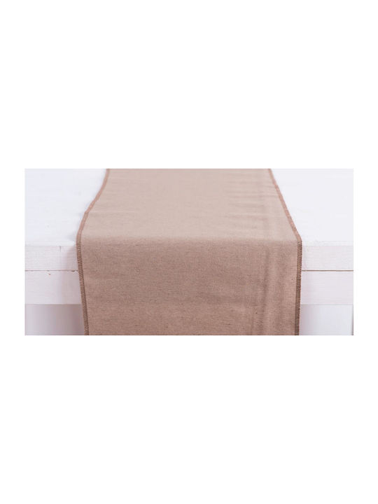 Cotton Runner Plain Fabric Ecru Beauty Home