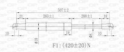 Open Parts Trunk Shock for Opel Agila Open Parts Trunk Shock for Opel Agila