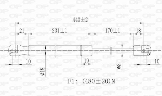 Open Parts Удар в багажника за Renault Меган