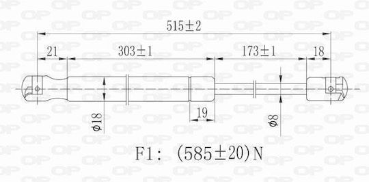 Open Parts Trunk Shock for Hyundai Tucson