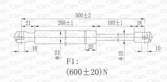 Open Parts Αμορτισέρ Πορτ Μπαγκάζ για Audi Q5