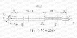 Open Parts Trunk Shock for Hyundai i20 Open Parts Trunk Shock for Hyundai i20