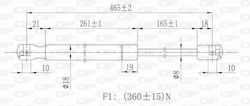 Open Parts Trunk Shock for Hyundai i10 Open Parts Trunk Shock for Hyundai i10