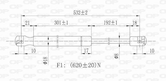 Open Parts Удар в багажника за Peugeot 308