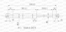 Open Parts Trunk Shock for SsangYong Rexton Open Parts Trunk Shock for SsangYong Rexton