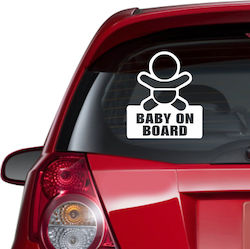 Car Sticker Baby On Board 8 Red