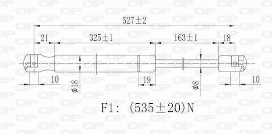 Open Parts Trunk Shock for Jeep Compass