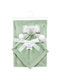 Dimcol Blanket Nursery Swaddling Blankets Bebe Fleece Green with Animal Elephant 07 75x100cm 2pcs