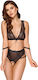 Cottelli Collection BDSM Kit in Black Color 2pcs
