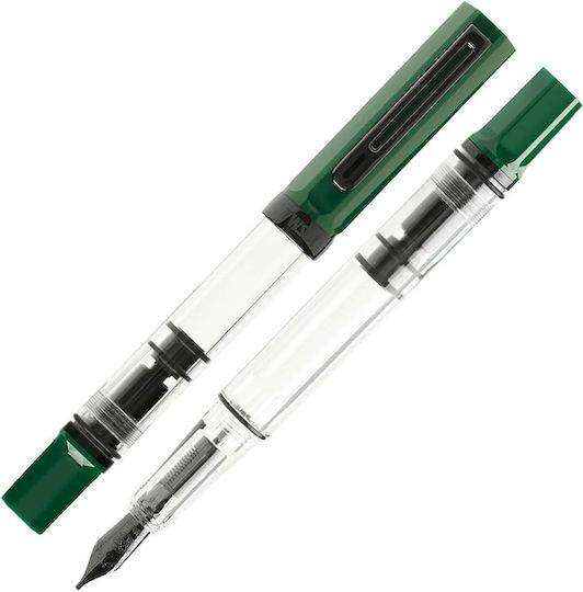 Twsbi Πένα Γραφής Fine Πράσινη από Πλαστικό με Μπλε Μελάνι