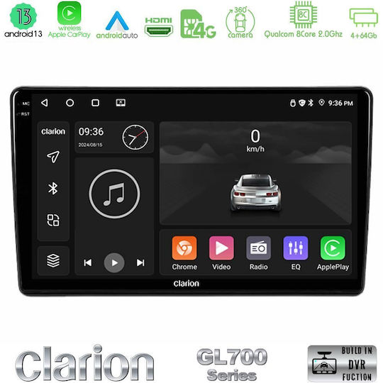 Clarion Ηχοσύστημα Αυτοκινήτου για Alfa Romeo Brera / Spider 2004-2011 (Bluetooth/USB/WiFi/GPS/Apple-Carplay/Android-Auto) με Οθόνη Αφής 9"