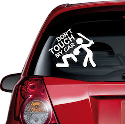 Car Sticker Don't Touch My Car 02 Blue