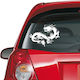 Car Sticker Dragon 02 Silver