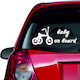 Autoaufkleber Baby an Bord 57 Weiß