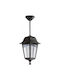 GloboStar Solme Outdoor Hanging Ceiling Light E27 in Black Color 203-0209