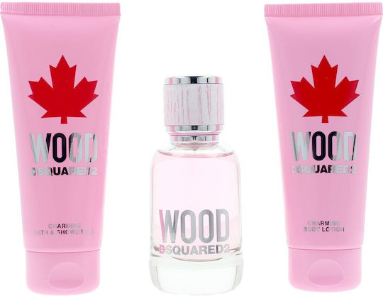 Dsquared2 Wood Дамски Комплект с Лосион за тяло 3бр