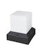 GloboStar Cubix Outdoor Small Post Lamp IP44 For E27 Bulb Black