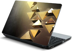 Laptop-Aufkleber Goldene Dreiecke 13'' 32,5cm x...