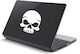 Laptop Sticker Skull Lime