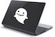 Laptop Sticker Little Ghost Silver