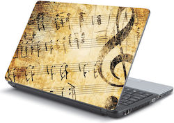 Αυτοκόλλητο Laptop Vintage Music Notes 15 6" 37...