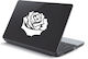 Autocolant laptop Trandafir Negru
