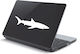 Shark Green Laptop Sticker