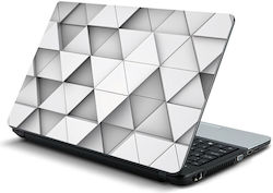 Laptop-Aufkleber Weiße Dreiecke 13'' 32,5cm x 2...