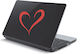 Laptop Sticker Heart 20cm X 20cm WxH